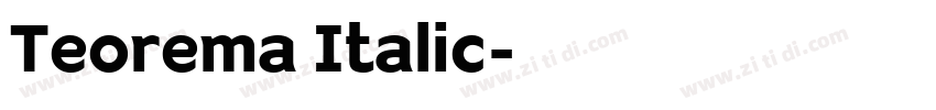 Teorema Italic字体转换